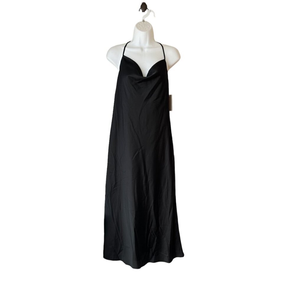 Show Me Your MuMu Verona Cowl Dress Bridal Dress NWT Black L - Picture 3 of 6